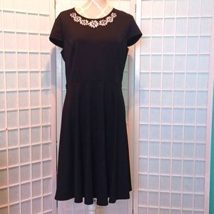 L Classic Black dress with rhinestones 5543